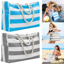 UK Beach Waterproof Bags for Women Tote Bag Extra Large with Zip for Travel Swim