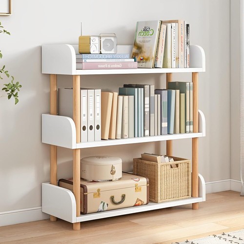 Tier wooden open bookcase - 3-tier,
