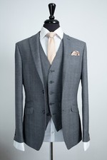 Mens 3 Piece Suit Grey Prince