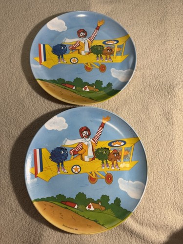 Vintage 80s mcdonald plate - vintage,