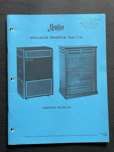 Vintage leslie speaker 760 - vintage,