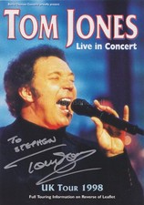 Tom Jones HAND Signed Flyer