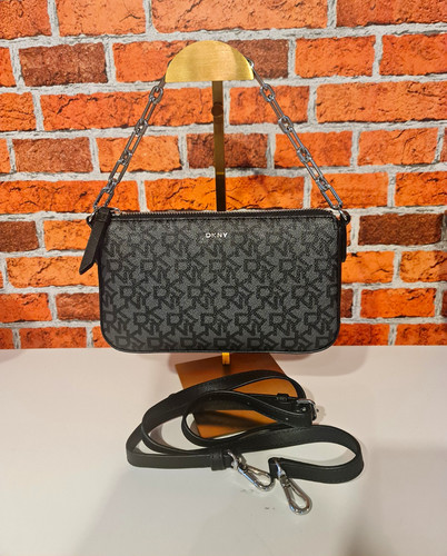 Dkny black monogram chain - black,