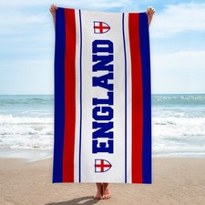 ENGLAND | Euro's | Beach Towel | Retro Football | Holiday Towel | Sunbed Towel