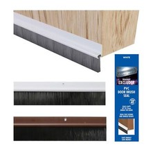Door Draught Excluder Strip Brush Bar 25mm Energy Saving Stormguard Heat Seal