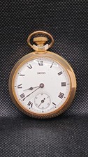 Vintage Smiths Pocket Watch Calibre 71 Gold Plated Working British Made 1950s