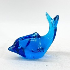VINTAGE BLUE GLASS DOLPHIN