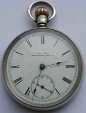 American Waltham Mass Silver Pocket Watch. working condition. 