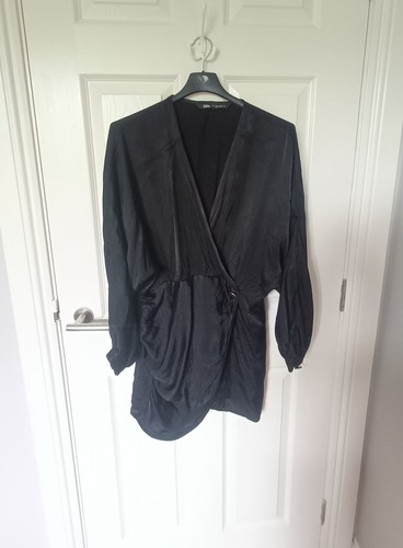 Zara black faux wrap - , long