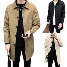 Men Trench Coat Single