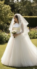 Vintage 1950's Wedding Dress &vail