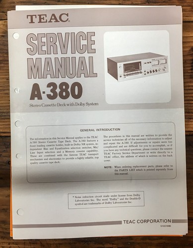 Teac 380 cassette - a-380,