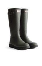 Hunter Downpour Adjustable Boot Rubber Women's Dark Olive/Black Wellington Boots
