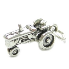 Tractor sterling silver charm