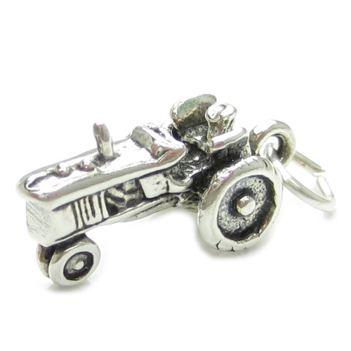 Tractor sterling silver charm