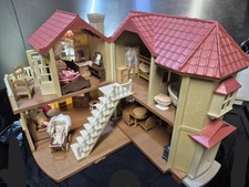 Sylvanian Families Beechwood Hall House, working lights, furniture and family 