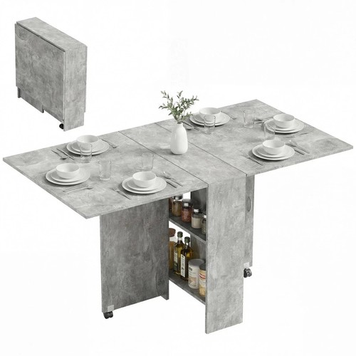 Mobile drop leaf dining table - leaf,