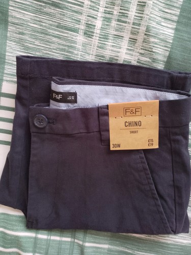 Tesco mens navy chino shorts - navy,