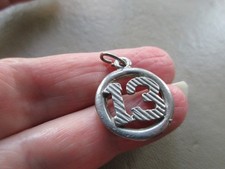 VINTAGE SILVER TONE UNLUCKY