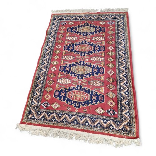 Traditional geometric rug red - rug,