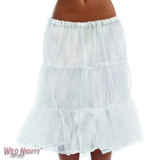 LADIES LONGER LENGTH WHITE UNDERSKIRT