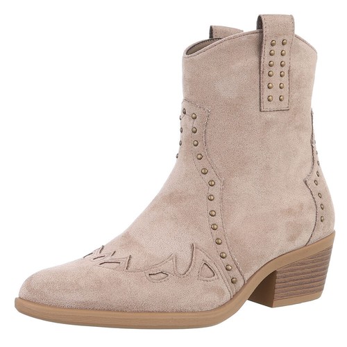 Ladies studded zip cowboy - studded,