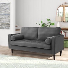 Velvet Fabric Loveseat Stylish