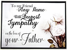 Personalised Handmade Bereavement Condolence Sympathy Card 5x7 & Envelope