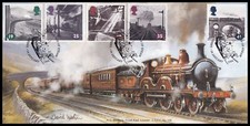 Artist DAVID WESTON Signed 1994 GB The Age of Steam Bradbury LFDC120 FDC