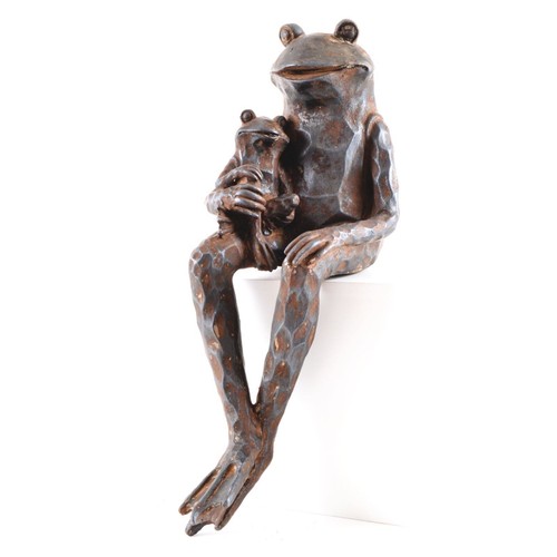 Sitting frog toad ornament - sitting,