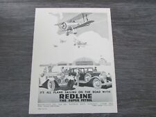 1920's Redline the Super Petrol Plane Sailing Original Period Magazine Advert