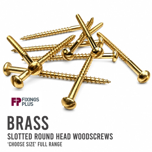 Brass slotted round head - slotted,