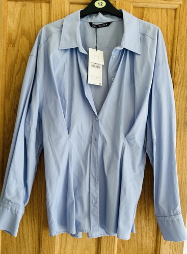 Zara women blue poplin - zara, women’s