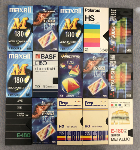 Blank 3h vhs cassette - 15,