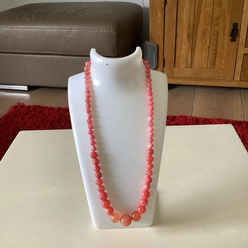 Coral rhodochrosite graduated - coral,