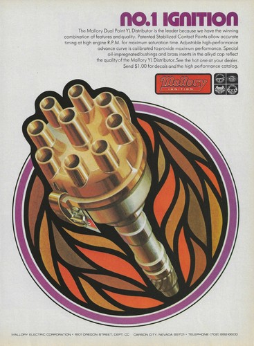 1974 mallory ignition - ad, yl
