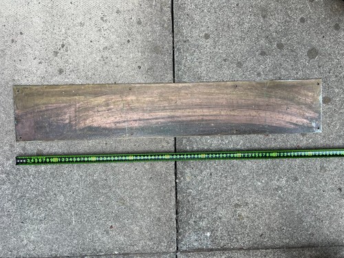 Brass door kickplate vintage - door,