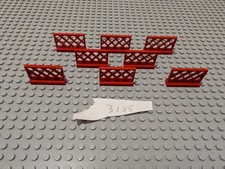 LEGO (3185) Red Fence 1 x 4 x 2 Lattice pack of 8 