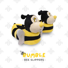 Ladies Novelty Bee Slippers Comfy Girls Xmas Gift Funny Bumble Cute Plush Warm