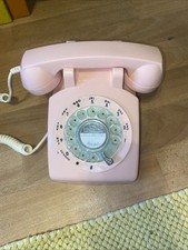 Fabulous Pink Retro Steepletone STP1960 Cream Rotary Dial Telephone