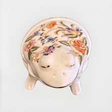 AYNSLEY FROG TRINKET POT BONE