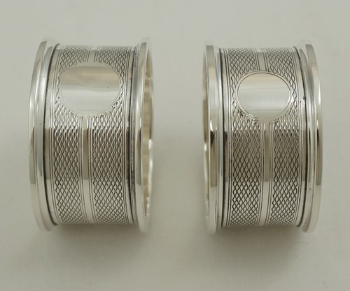 Pair sterling silver napkin - pair,