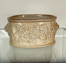 Antique Brampton Pottery Salt Glaze Butter Dish Lion Head c1830