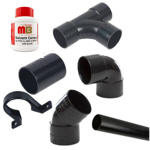 Black solvent weld waste - waste, pipe