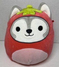 Squishmallows Strawberry Ryan The Husky Fruit Costume Squad 7.5” Plush Soft Toy