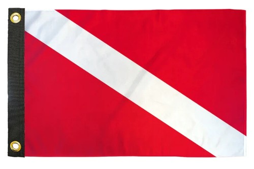 Diver 12x18in boat flag - diver,