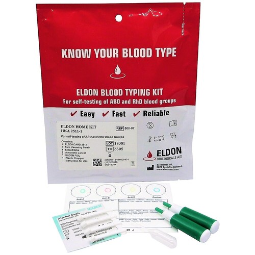 Blood type test - type, kit