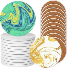 Matte Ceramic Blank Sublimation Coasters with Cork- 10.8cm White Blanks Square