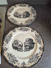 Royal Stafford "Skull Mr & Mrs Dinner Plate. Brand New.