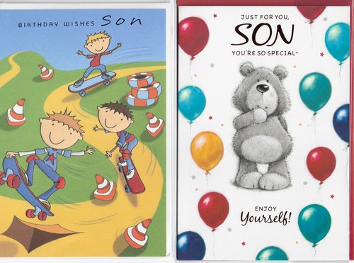 Various son birthday cards - various,
